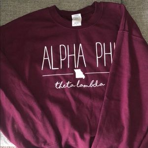Size medium maroon alpha phi pullover